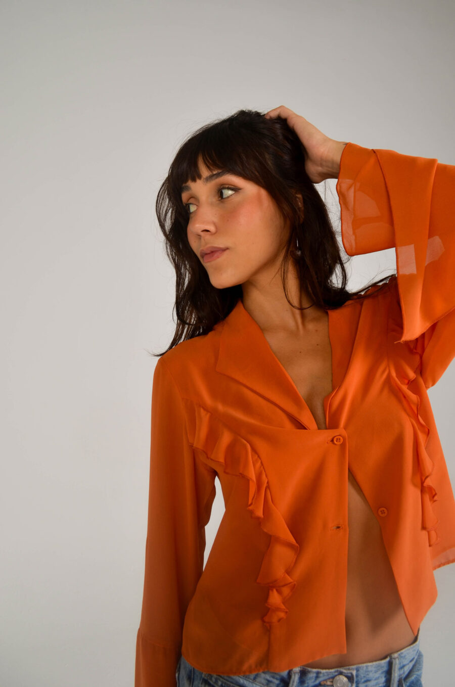 Camisa Babados Laranja - Image 3