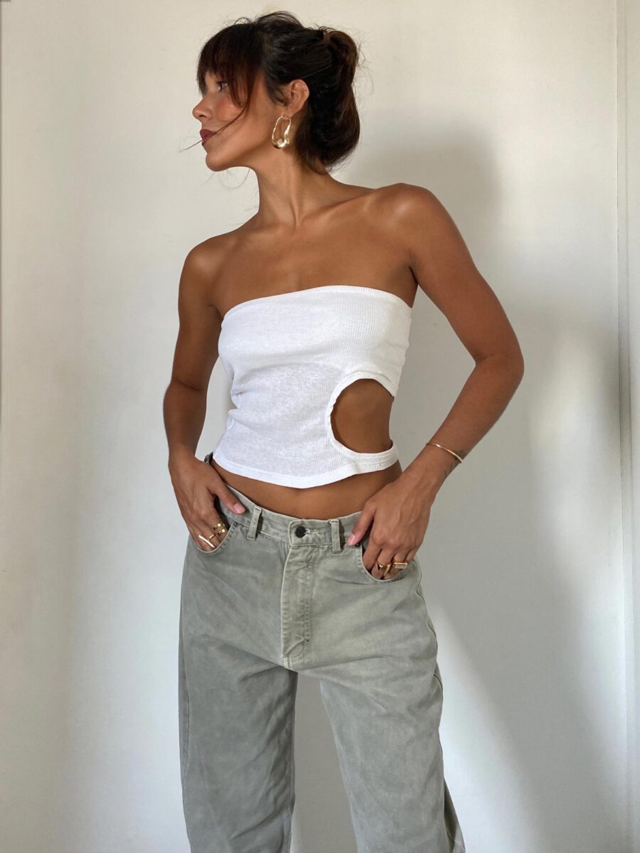Cropped Upcycling Branco