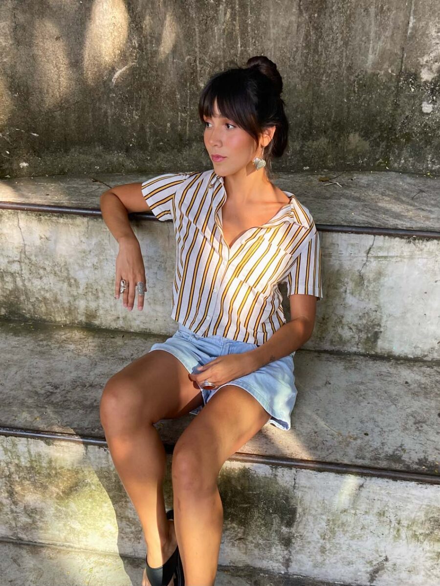Camisa Cropped Listrada - Image 5