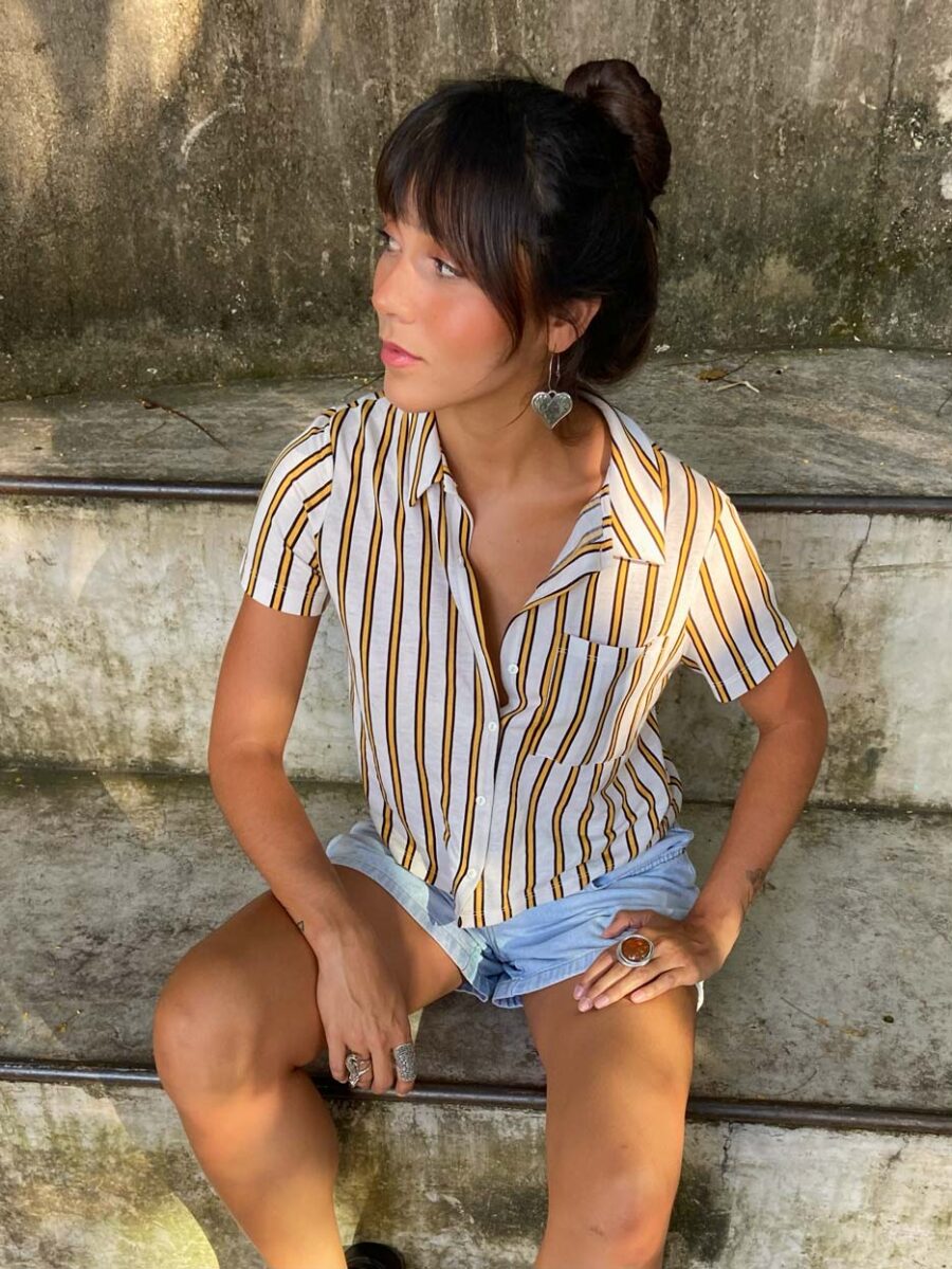 Camisa Cropped Listrada - Image 2