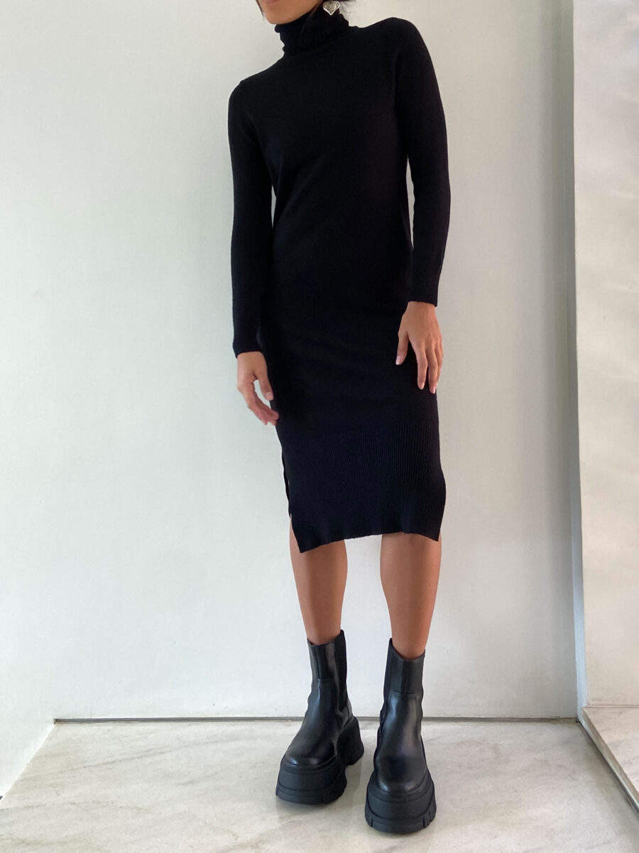 Vestido Tricot Preto - Image 3