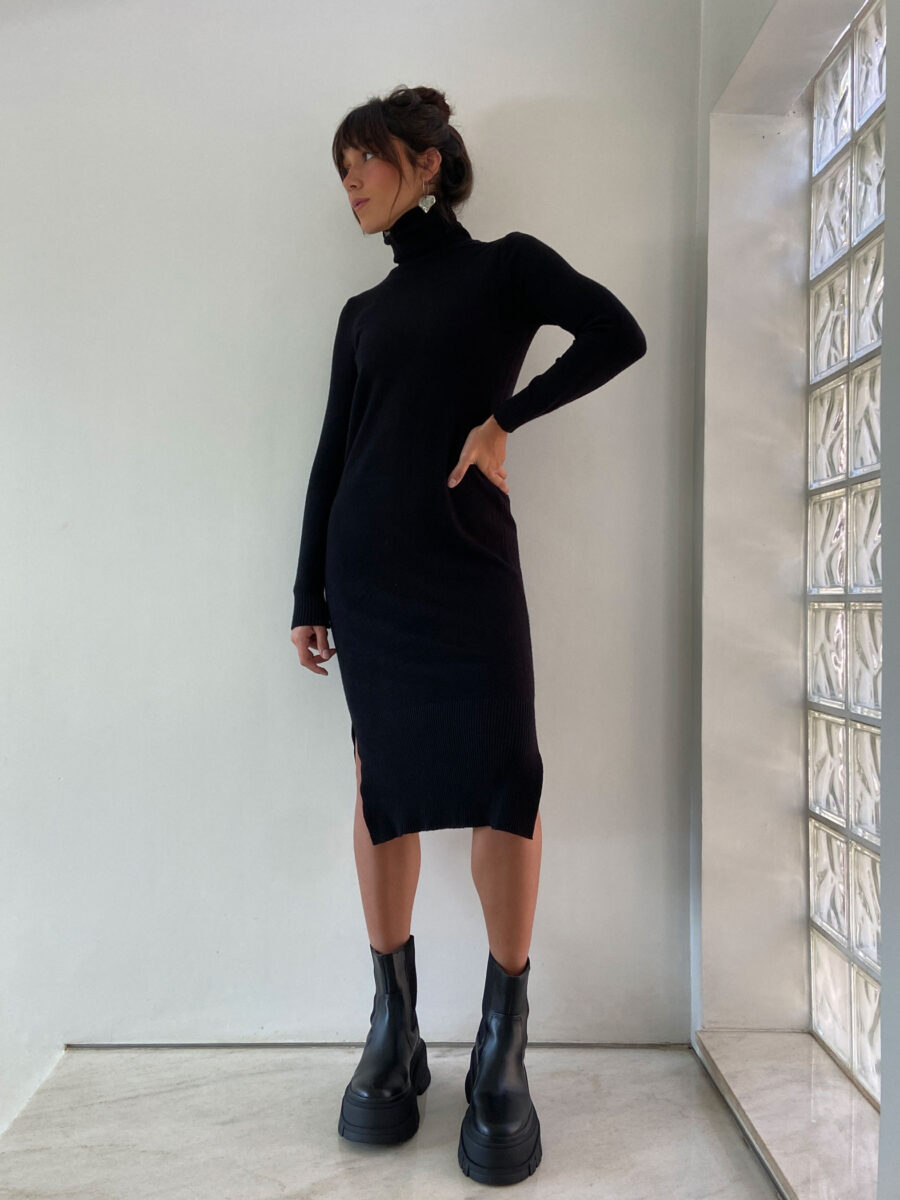 Vestido Tricot Preto - Image 2