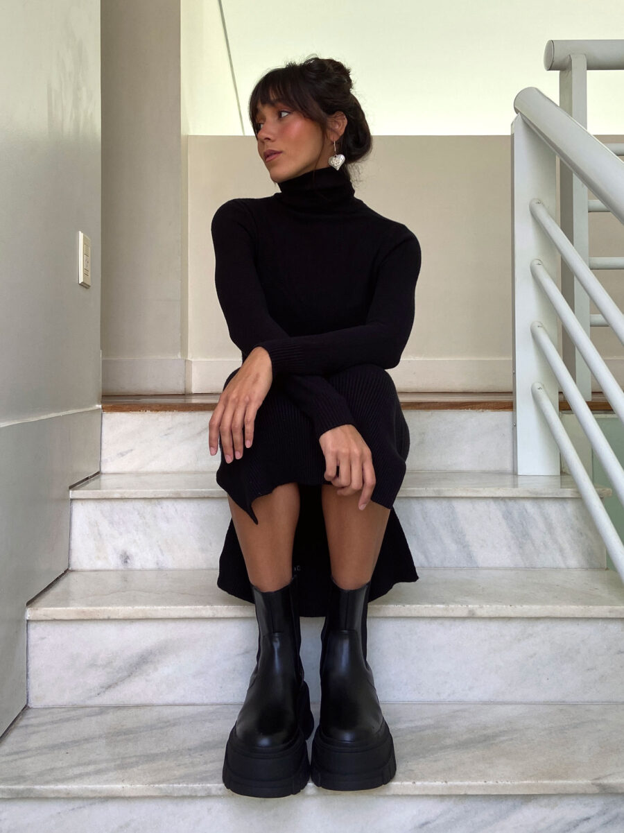 Vestido Tricot Preto - Image 5