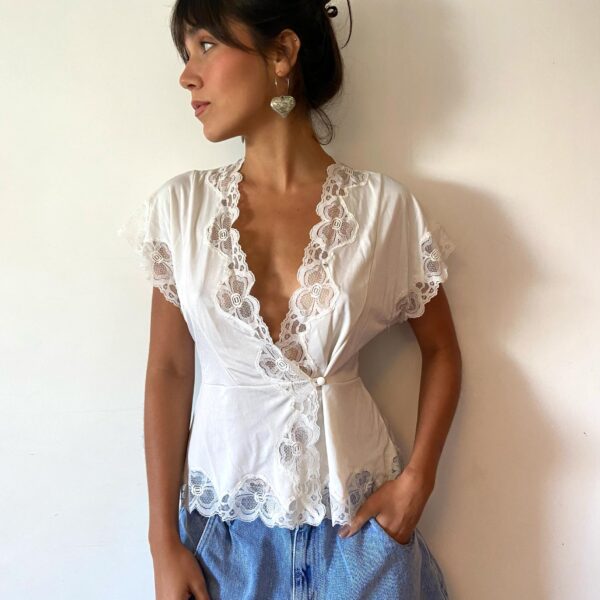Blusa Renda Vintage