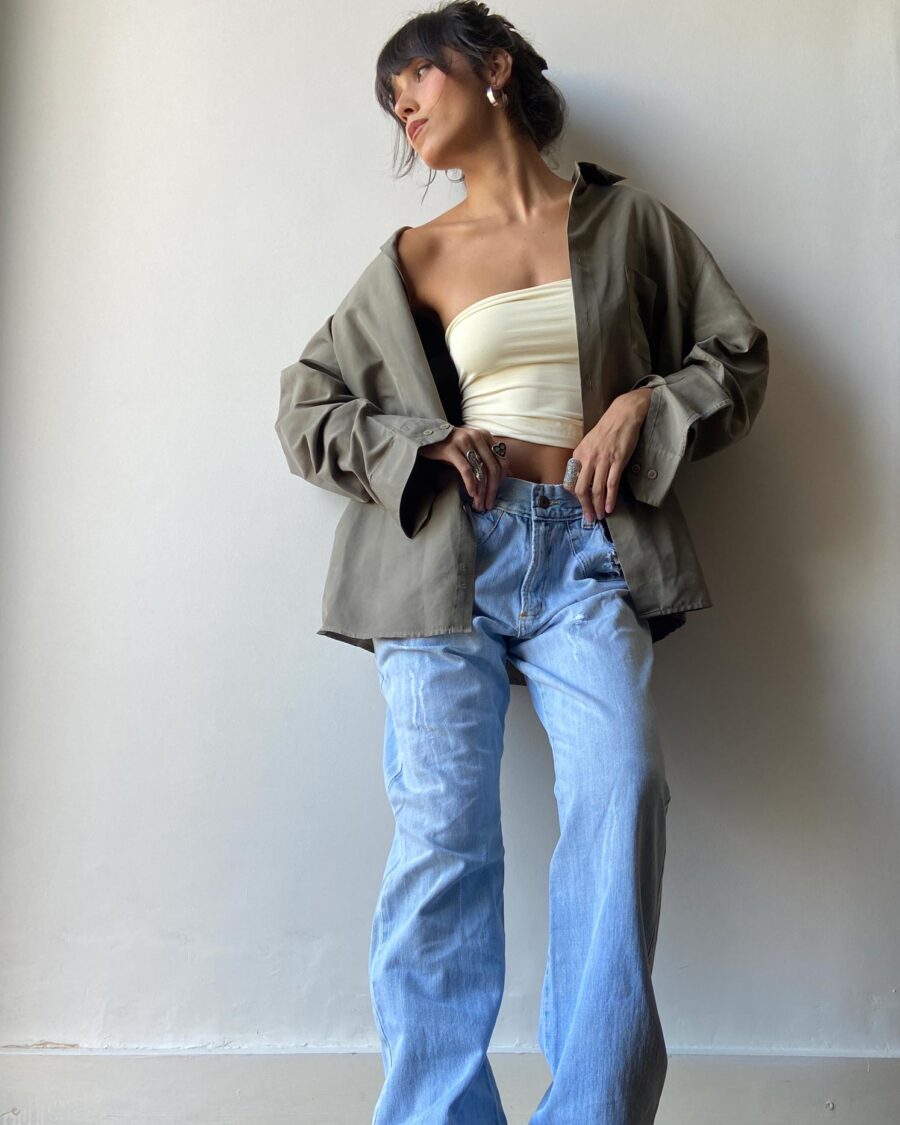 Camisa Oversized Oliva
