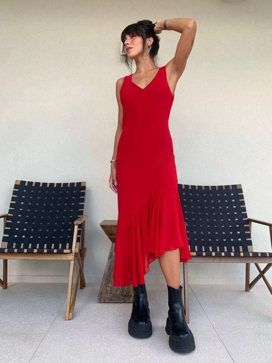 Vestido Vintage Vermelho - Image 3