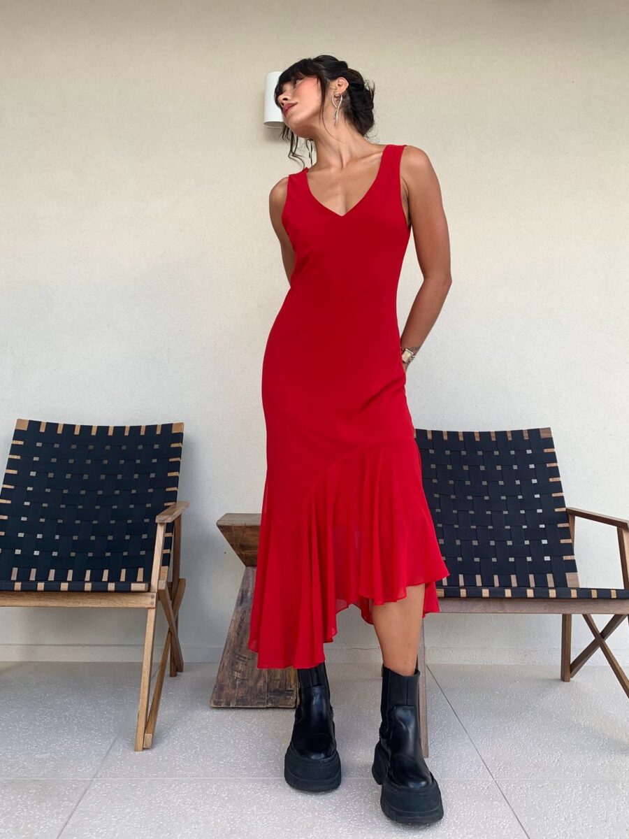 Vestido Vintage Vermelho - Image 2