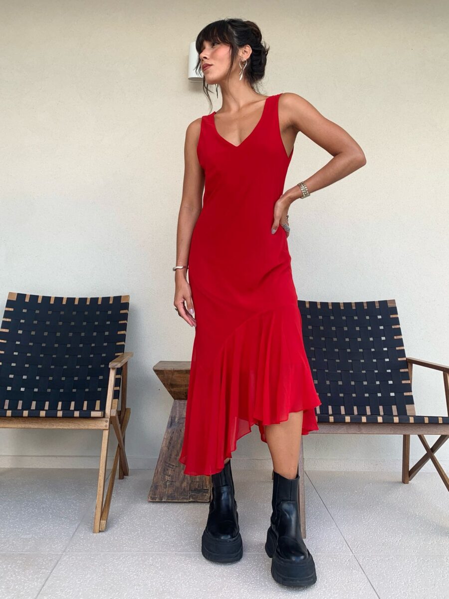 Vestido Vintage Vermelho - Image 5
