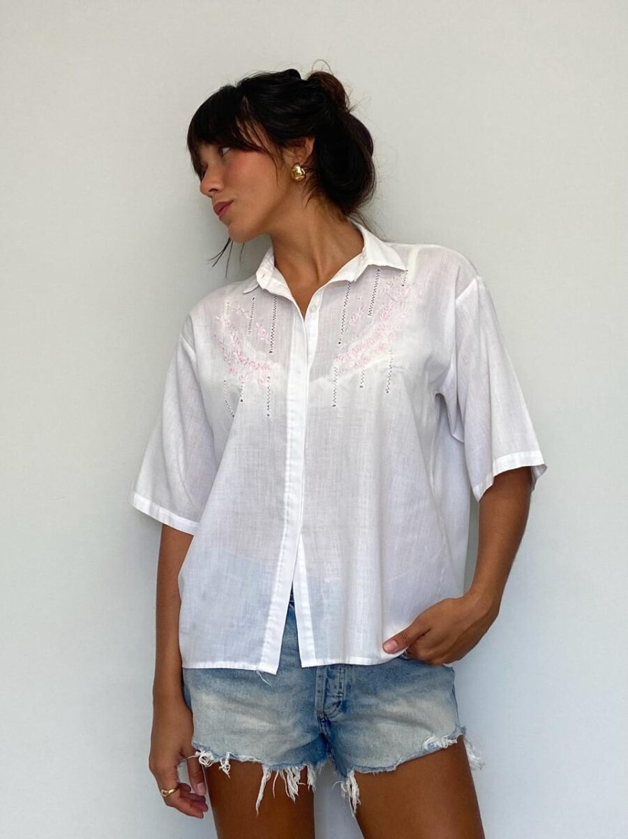 Camisa Bordada Vintage
