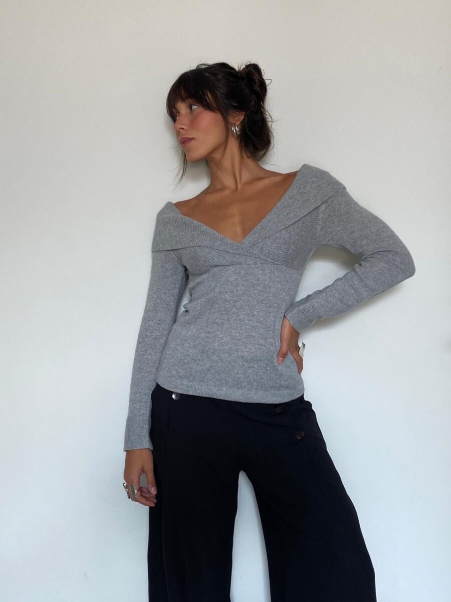 Blusa Cinza Mango - Image 2
