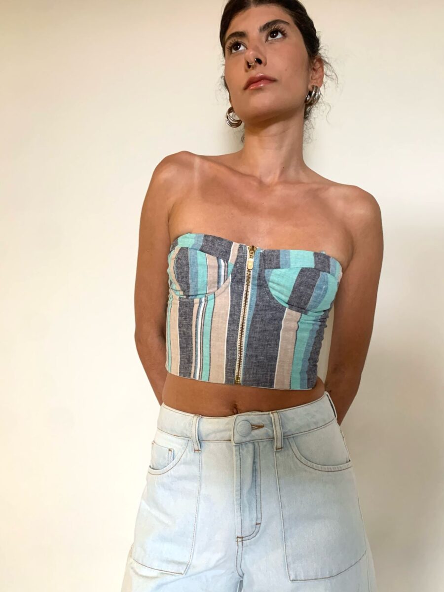 Cropped Meia-taça Listrado - Image 2