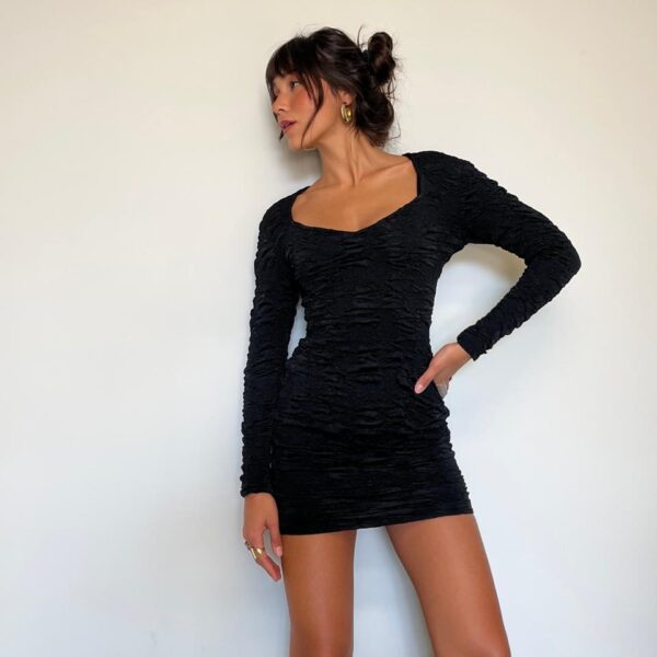 Vestido Preto Texturizado