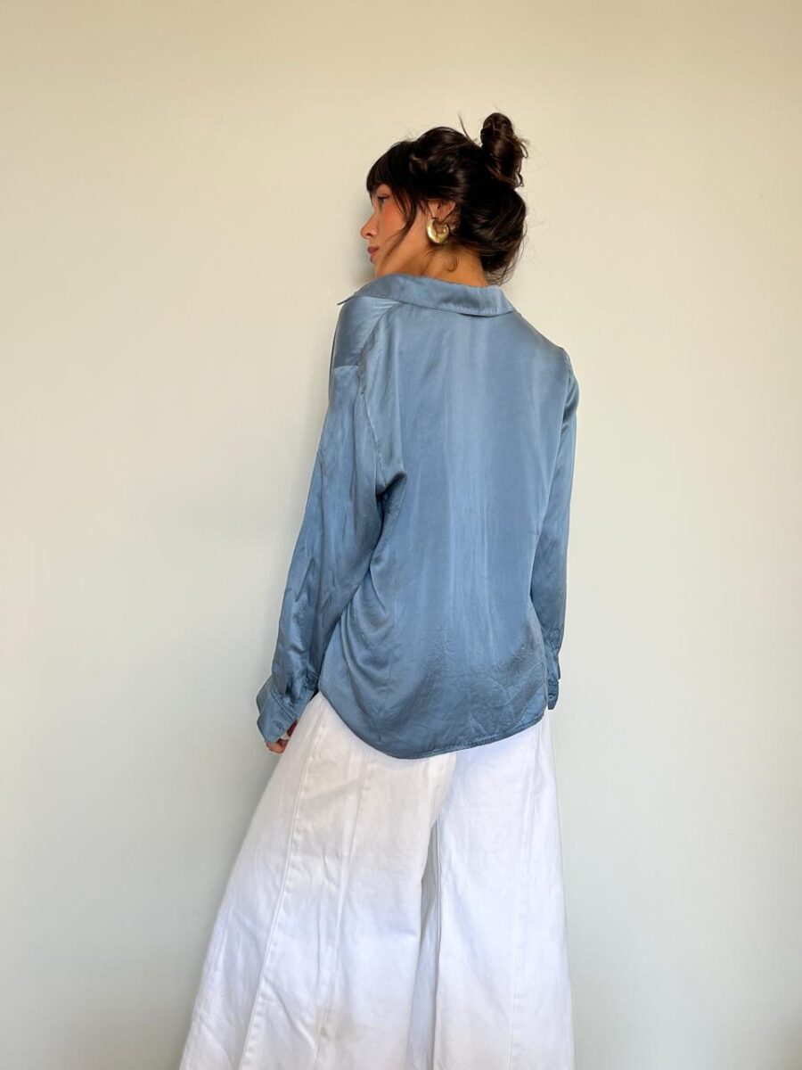 Camisa Seda Azul - Image 3