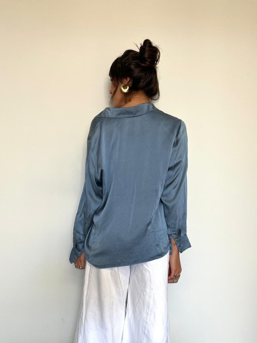 Camisa Seda Azul - Image 6