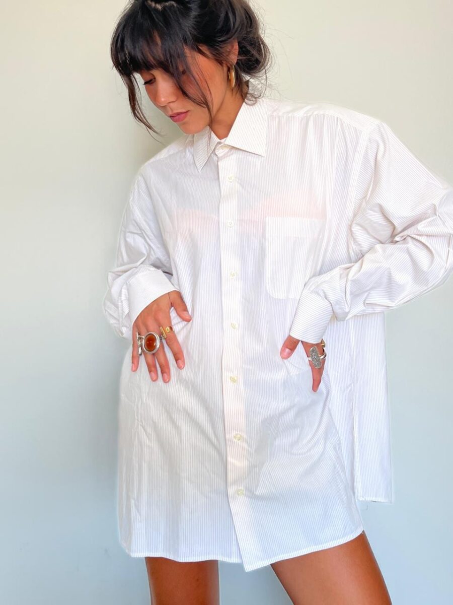Camisa Listrada Off + Bege - Image 5