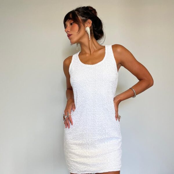 Vestido Paetê Branco