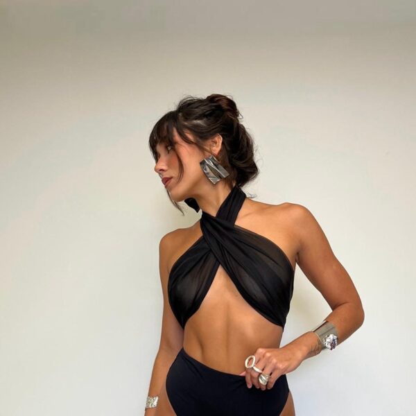 Lenço Transparência Preto