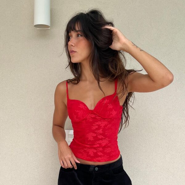 Blusa Renda Vermelha