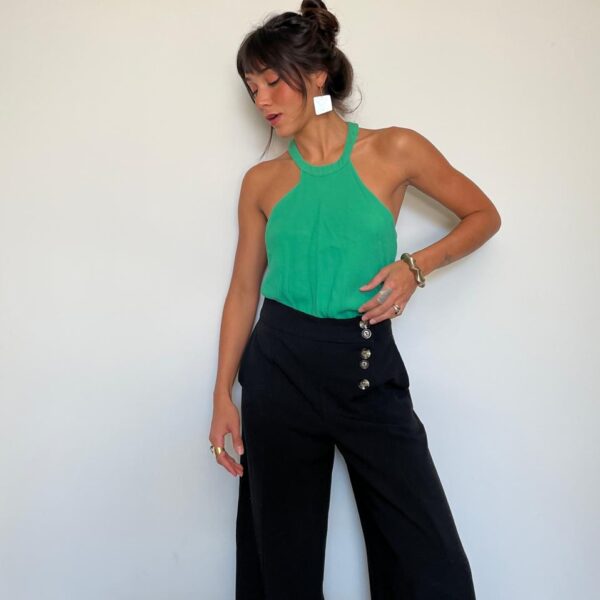 Blusa Decote Nadador Verde