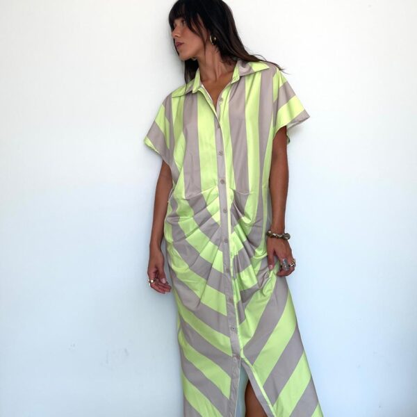 Vestido/Chemise Listrado