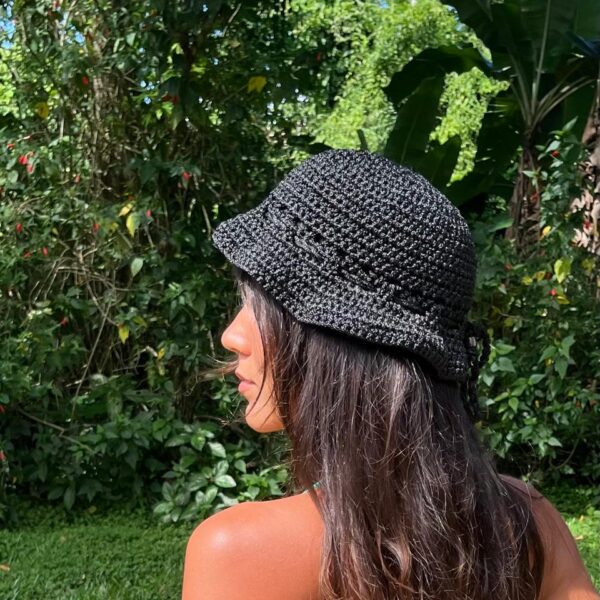 Bucket Crochê Preto