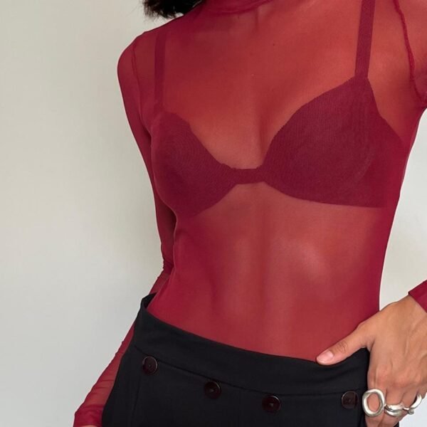 Blusa Tule Vinho